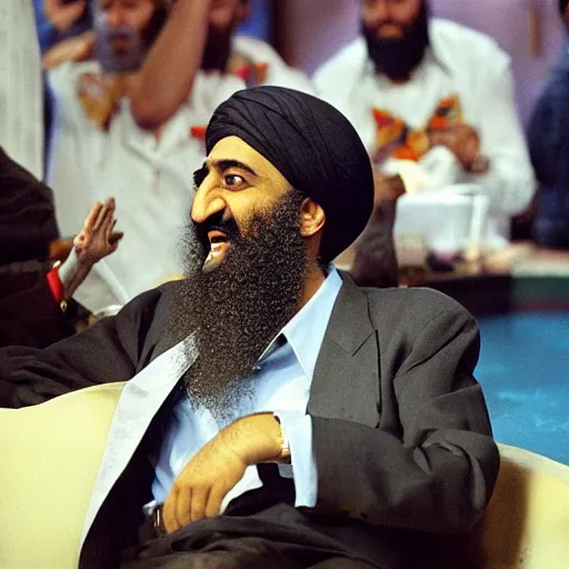 Image similar to Osama Bin Laden having the time of his life in Las Vegas