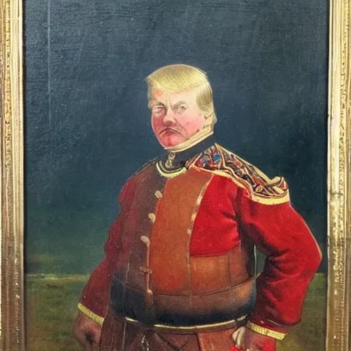 Image similar to 1 9 th century russian painting of donald trump