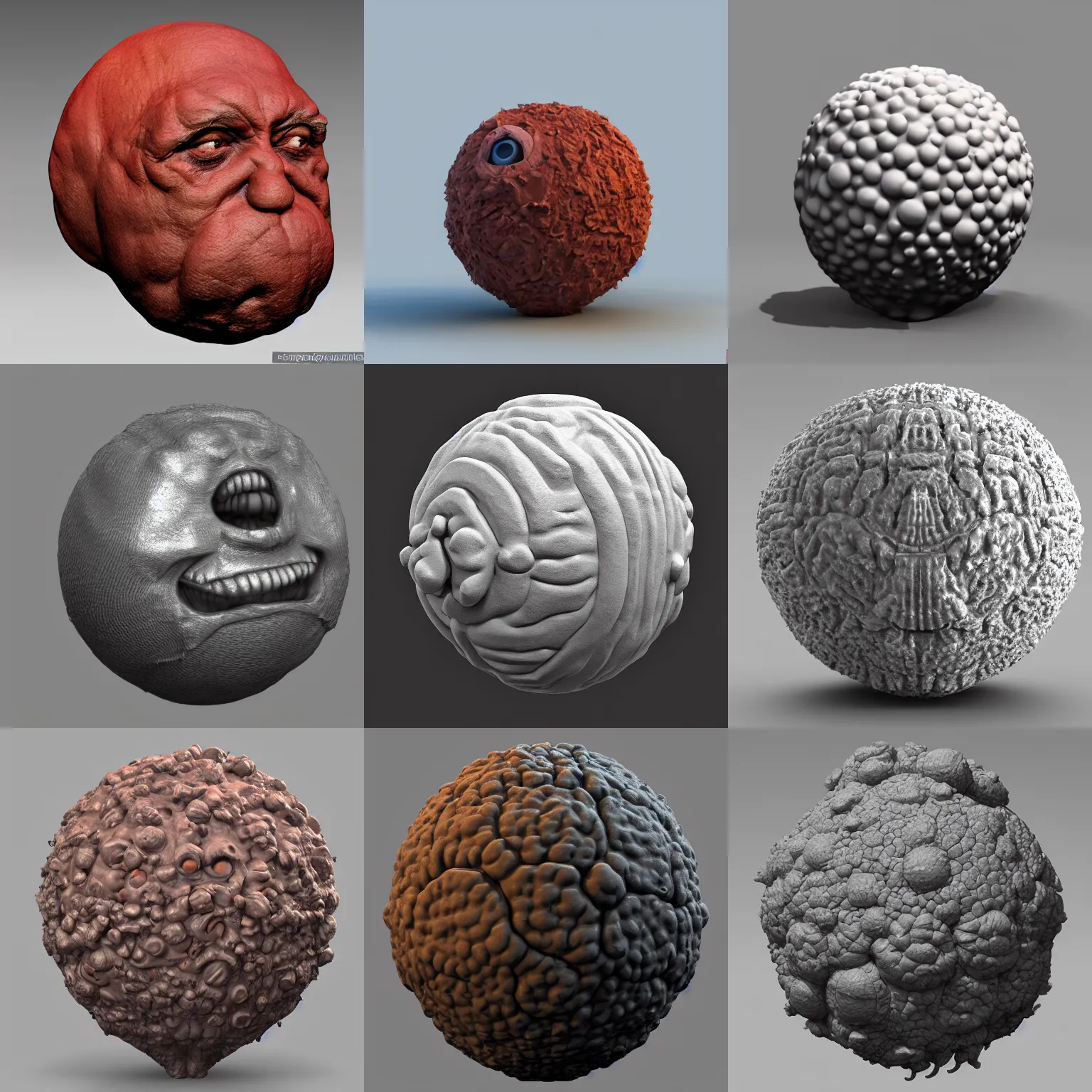 Prompt: a computer generated image of a ball of filth, a 3 d render by jacob more, featured on polycount, new sculpture, zbrush, sketchfab, polycount