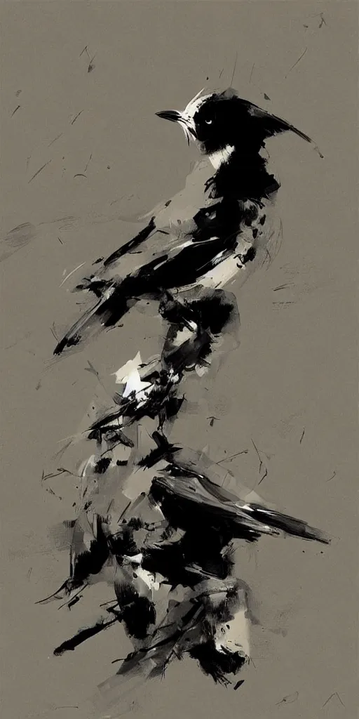 Image similar to digital painting, digital art, ashley wood, birds