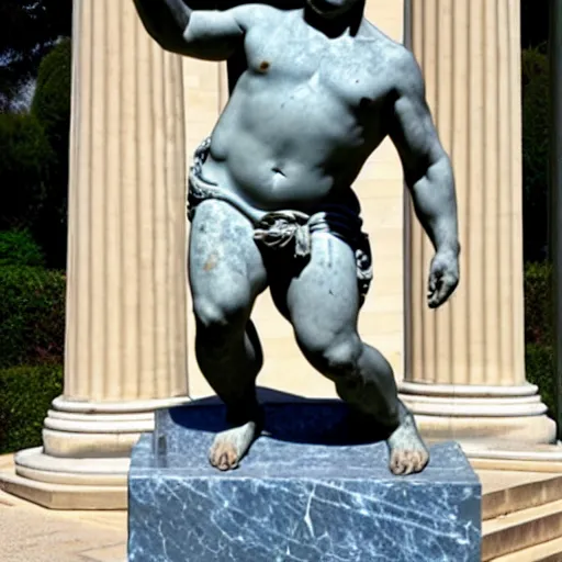 Image similar to jack black as a greek marble statue