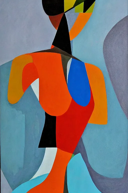 Image similar to mid century modern art woman by bernard simunovic