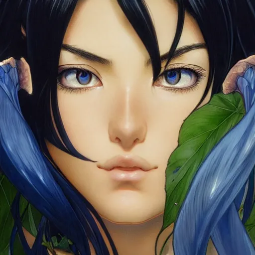 Prompt: highly detailed vfx portrait of nico robin by eiichiro oda!, makoto shinkai, alphonse mucha, sharp focus, art by artgerm and greg rutkowski!, backlit, harsh overhead sunlight, blue eyes!!, large aquiline nose!!, stanley kybric, kaoru mori, intricately detailed, trending on artstation,