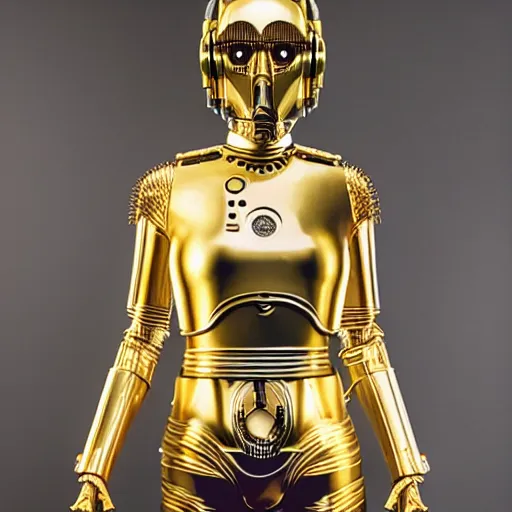 Image similar to a female C-3PO