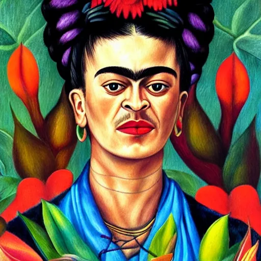 Prompt: art by Frida Kahlo