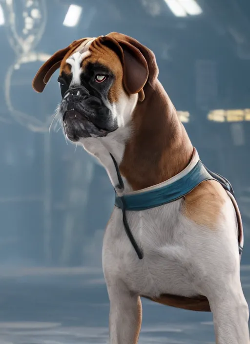 Prompt: film still of a boxer Dog as Doctor Strange in Avengers Endgame, 4k