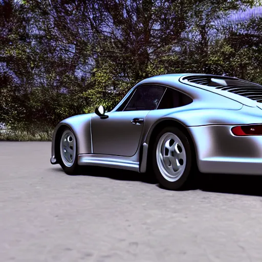 Image similar to porsche 959 with a turbine rocket engine. photo realistic 4k 35mm