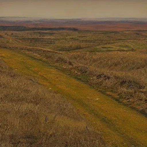 Prompt: typical landscape of the Soviet Union, realistic photo