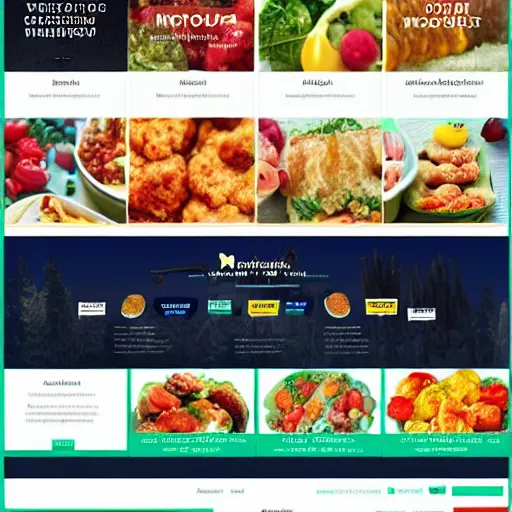 Image similar to design of frozen food website,responsive,simple,beautiful look and easy to read font,with hdd template