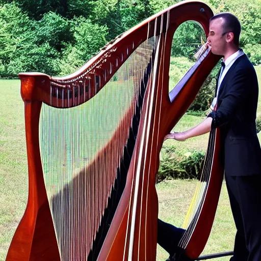 Prompt: a harp contest