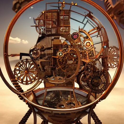 Image similar to a steampunk hamster engineer running inside a hamster wheel that looks like a cog connected to other cogs, highly detailed, photorealistic, artgerm, wlop, moebius, sharp focus, hd, 8 k, intricate