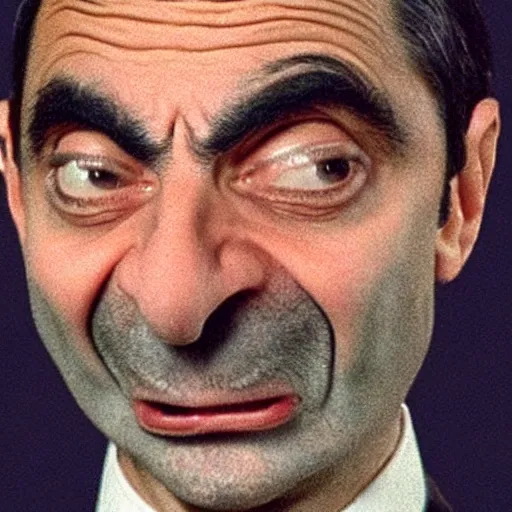 extremely zoomed-in photo of Mr. Bean's shocked face | Stable Diffusion |  OpenArt