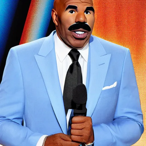 Image similar to realistic photo of steve harvey as a robot