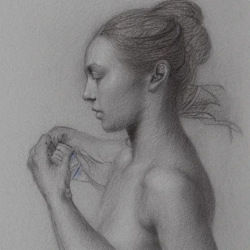 Prompt: of a beautiful girl sketched in pencil by michelangelo lots of little sketches a study of the female form ultra detail maximillist