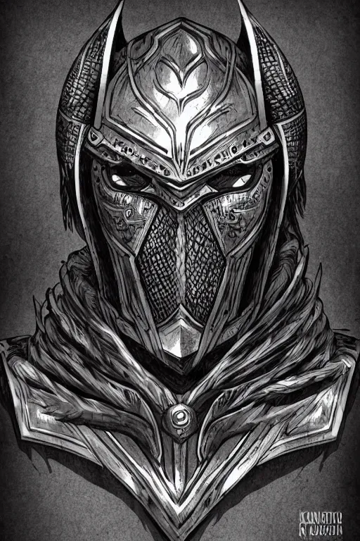 Prompt: armoured warrior human, symmetrical, highly detailed, digital art, crow themed mask, sharp focus, trending on art station, kentaro miura manga art style