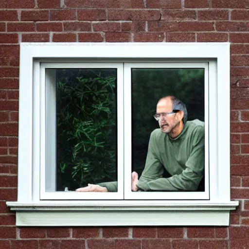 Image similar to steve jobs opening casement window