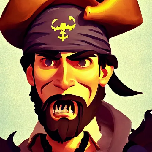 Image similar to painting jack the pirate on sea of thieves game avatar hero smooth face median photoshop filter cutout vector behance hd by jesper ejsing, by rhads, makoto shinkai and lois van baarle, ilya kuvshinov, rossdraws, illustration, art by ilya kuvshinov and gustav klimt