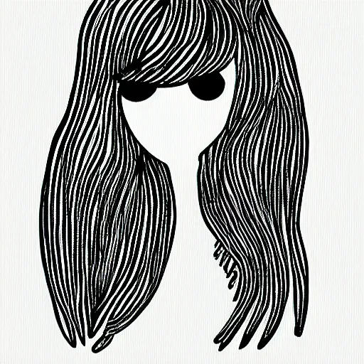 Image similar to minimalism oneline drawing of girl