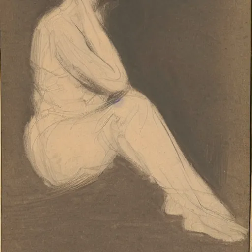 Prompt: a woman sitting on the ground with her legs crossed, a portrait by camille souter, featured on tumblr, arabesque, elegant, sensual, enchanting
