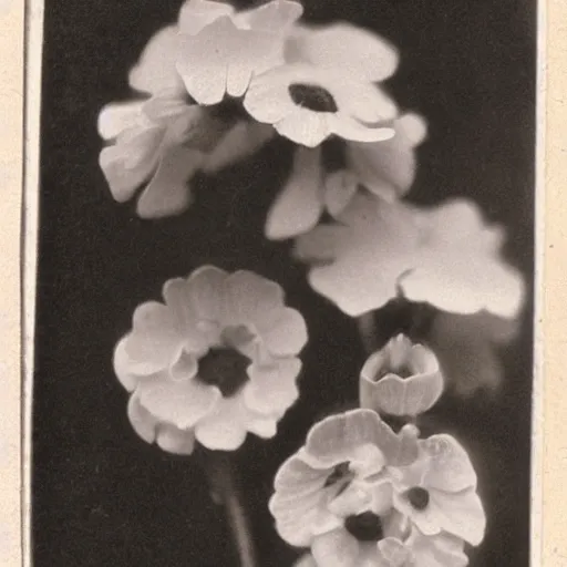 Prompt: edwardian photograph of a strange flower, beautiful, unlike anything else, very grainy, slightly blurry, 1900s, 1910s