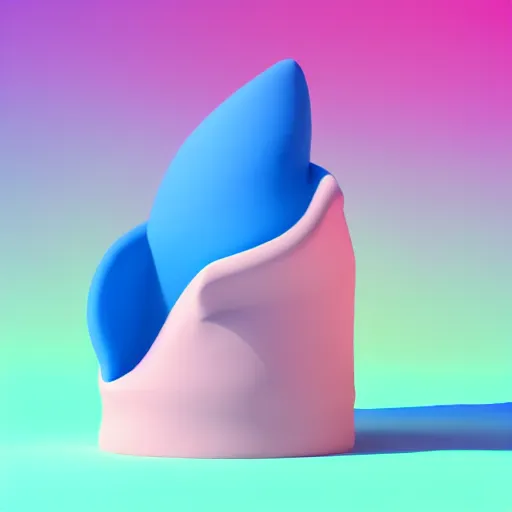 Prompt: A 3d render of several pastel colored liquid objects are melting together as a clay in a geometric shape with detailed shadow. Geometric shaped. render, low angle camera, detailed shading, vray octane, redshift. ray tracing. volumetric lighting. micro details, Hyper detailed, 8K3d, Trending on Artstation. rendered in cinema4d, Hyper realism.