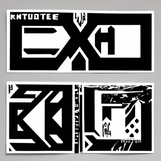 Image similar to black on white graphic design stickers in style of david rudnick, eric hu, acid, y 2 k, brutalism