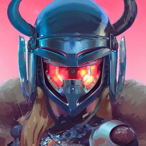 Image similar to cyberpunk viking helmet mask warrior goddess robot ninja fantasy, art gta 5 cover, official fanart behance hd artstation by jesper ejsing, by rhads, makoto shinkai and lois van baarle, ilya kuvshinov, ossdraws