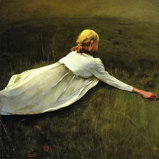 Image similar to a painting by andrew wyeth