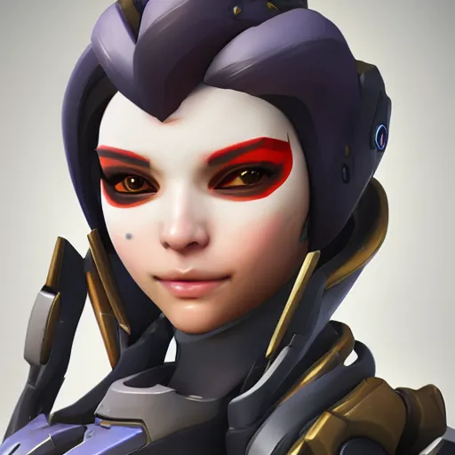 Prompt: a portrait photo of a character from overwatch, photorealistic, extremely detailed