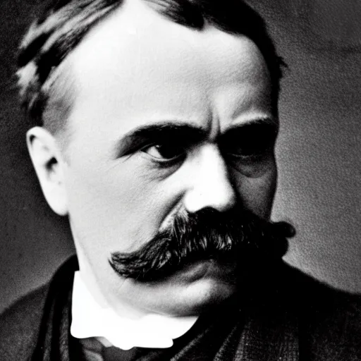 Prompt: Friedrich Nietzsche as a jugallo, hyperrealistic, 8k