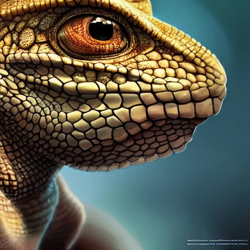 Image similar to Mark Zuckerberg as a lizard, closeup, D&D, fantasy, intricate, elegant, highly detailed, digital painting, artstation, concept art, matte, sharp focus, illustration