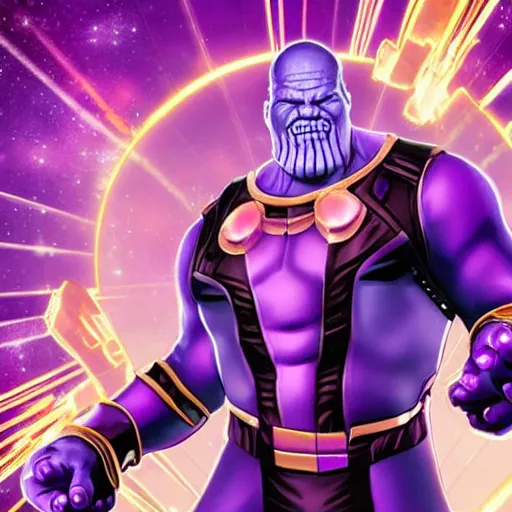 Image similar to thanos as a popstar