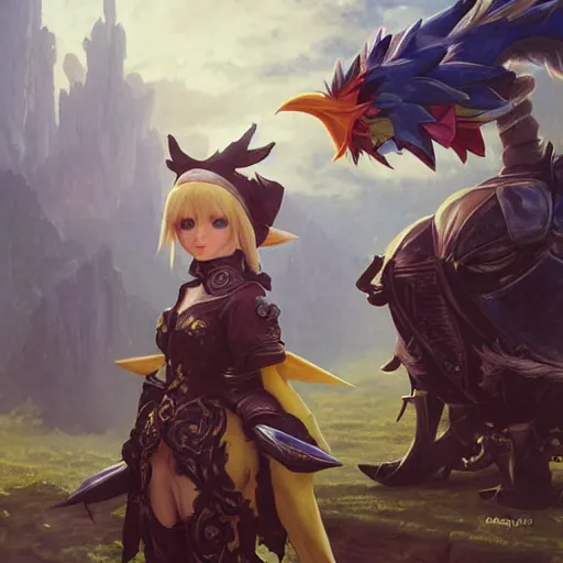 Prompt: final fantasy xiv elf wearing a tuxedo wearing also a racing chocobo mask by Stanley Artgerm Lau, greg rutkowski, thomas kindkade, alphonse mucha, loish, norman Rockwel