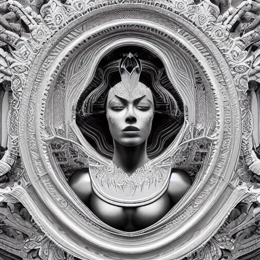 Image similar to queen of gods, 4 k, intricate, jaw dropping, gorgeous, surreal, octane render