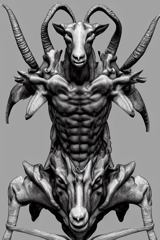 Image similar to goat humanoid figure, highly detailed, digital art, sharp focus, trending on art station, kentaro miura manga art style