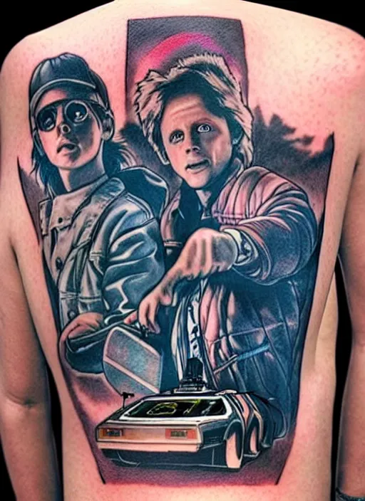 50 Back To The Future Tattoo Designs for Men [2024 Guide]
