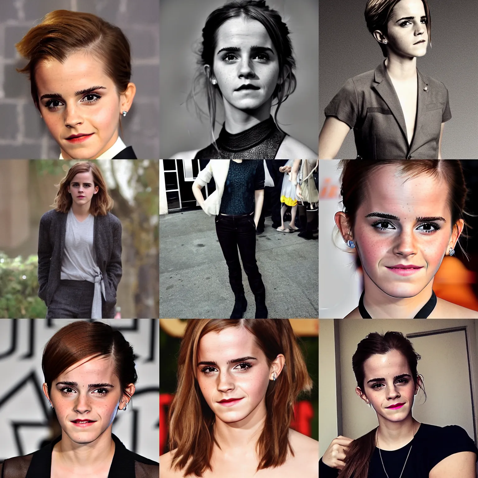 Prompt: emma watson as male