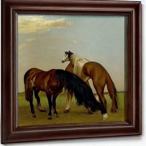 Image similar to offerings for the horse goddess by george stubbs by frederic remington