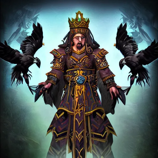 Image similar to king of crows world of warcraft hero portrait