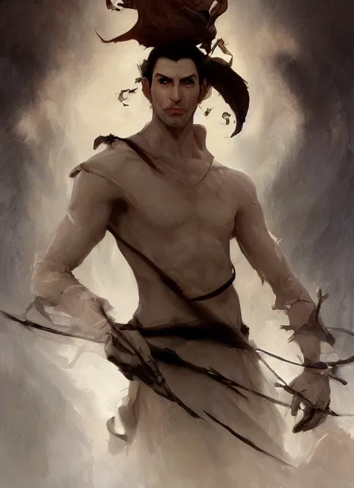 Image similar to character concept portrait of an attractive young angered Spanish wizard with pale grey skin enchanting a death spell, a floating iridescent spell book in the center, intricate, elegant, digital painting, concept art, smooth, sharp focus, illustration, from Metal Gear, by Ruan Jia and Mandy Jurgens and William-Adolphe Bouguereau, Artgerm