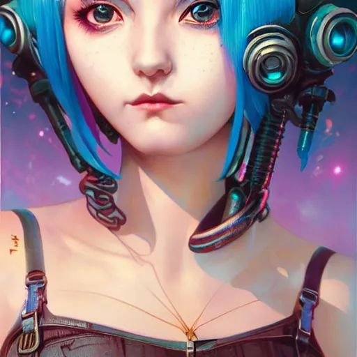 Image similar to Lofi BioPunk BioShock portrait of anime waifu style by Tristan Eaton Stanley Artgerm and Tom Bagshaw