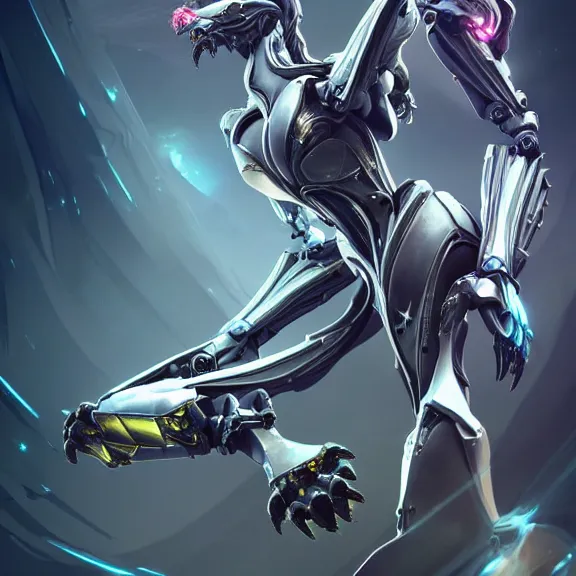 Image similar to highly detailed giantess shot, exquisite warframe fanart, looking up at a giant beautiful majestic saryn prime female warframe, as a stunning anthropomorphic robot female hot dragon, looming over you, elegantly posing over you, sleek bright white armor, camera between towering detailed robot legs, looking up, proportionally accurate, anatomically correct, sharp detailed robot dragon paws, two arms, two legs, camera close to the legs and feet, giantess shot, furry shot, upward shot, ground view shot, leg and hip shot, elegant shot, epic low shot, high quality, captura, realistic, sci fi, professional digital art, high end digital art, furry art, macro art, giantess art, anthro art, DeviantArt, artstation, Furaffinity, 3D realism, 8k HD octane render, epic lighting, depth of field