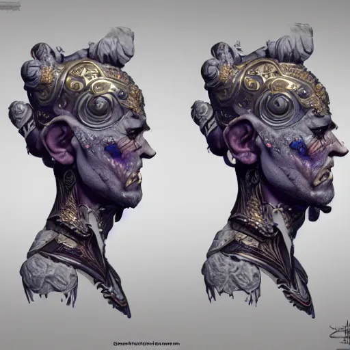 Prompt: an Artstation 3d render of Very very very very highly detailed beautiful mystic head and torso portrait of a phantom warrior with galaxy, tattoos by Anton Pieck, intricate, extremely detailed, digital painting, artstation, concept art, smooth, sharp focus, illustration, intimidating lighting, incredible art,