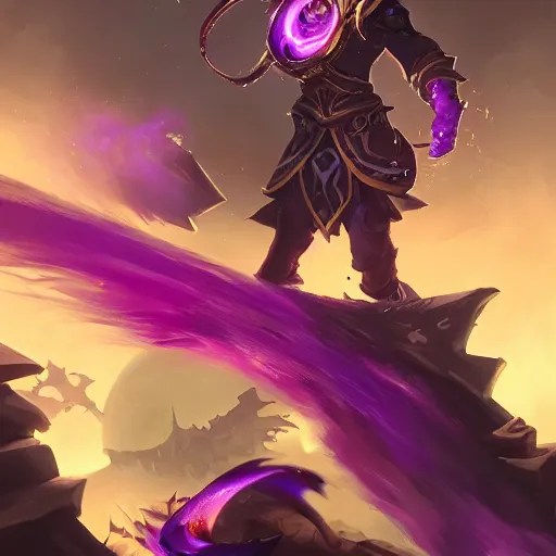 Prompt: arcane style spinning cards made of dark violet smoke, magic smoke, magic experiment, bright art masterpiece artstation. 8k, sharp high quality artwork in style of Jose Daniel Cabrera Pena and Greg Rutkowski, golden theme, concept art by Tooth Wu, blizzard warcraft artwork, hearthstone card game artwork