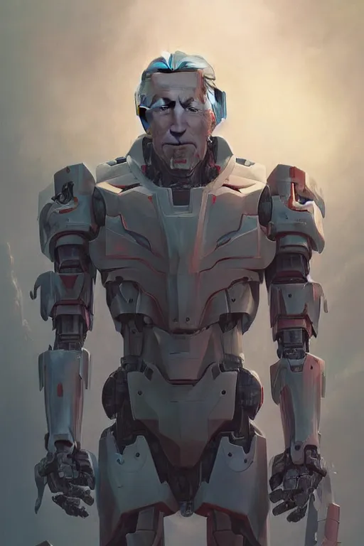 Prompt: portrait of joe biden as super mecha anime robot, joe biden, joe biden, joe biden, intricate, highly detailed, smooth, artstation, digital illustration by ruan jia and mandy jurgens and artgerm and wayne barlowe and greg rutkowski and zdislav beksinski