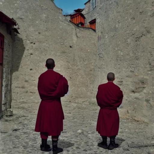 Image similar to oleg vdovenko, swat, monks