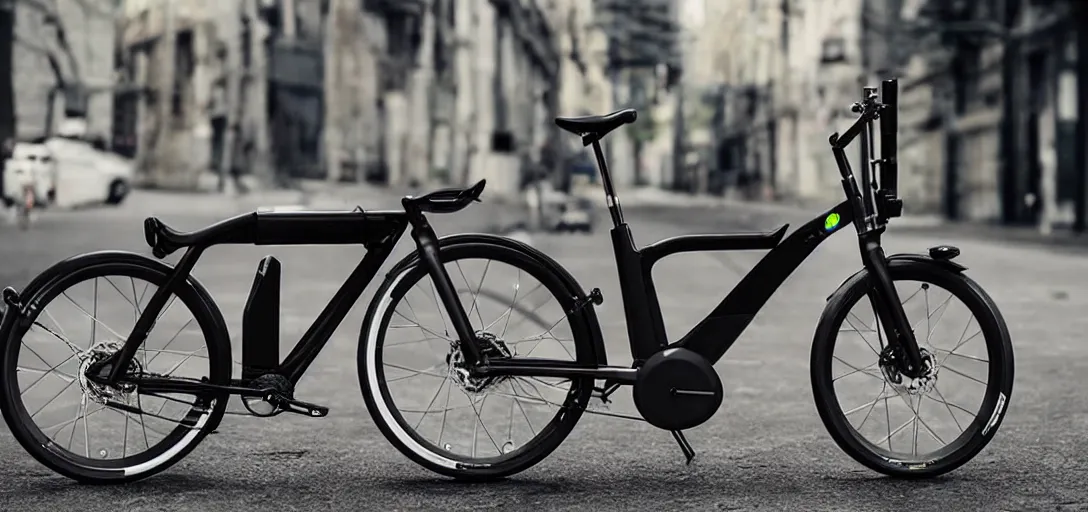 Image similar to a futuristic e - bike with retro styling, realism