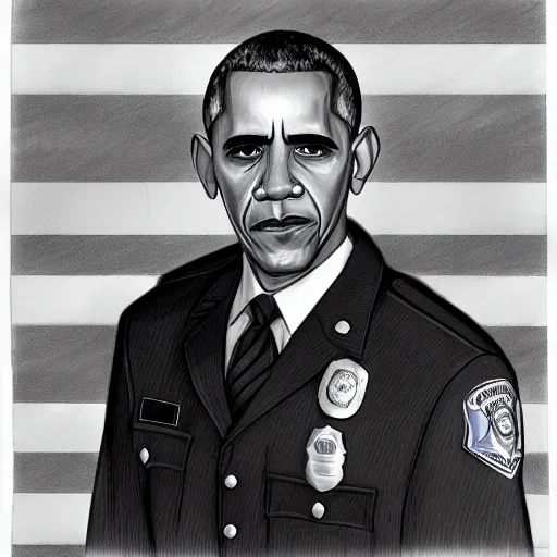 Image similar to creepy police sketch of obama