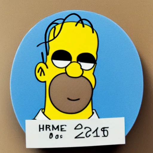 Image similar to Homer Simpson mugshot