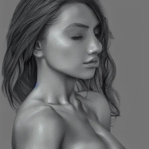 Prompt: a female model inspired by Avocado, highly detailed, photorealistic, digital painting, 8k resolution